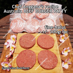 Australia beef mince 85CL Anggana's BURGER PATTY seasoned with Italian herbs ECONOMY THIN frozen price for 500g 5pcs